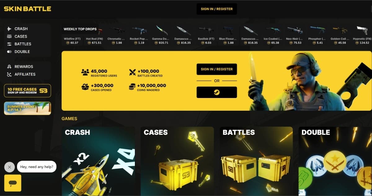 skinbattle project screenshot